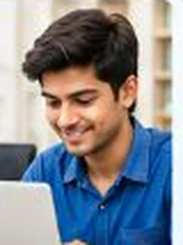 Student learning on a computer