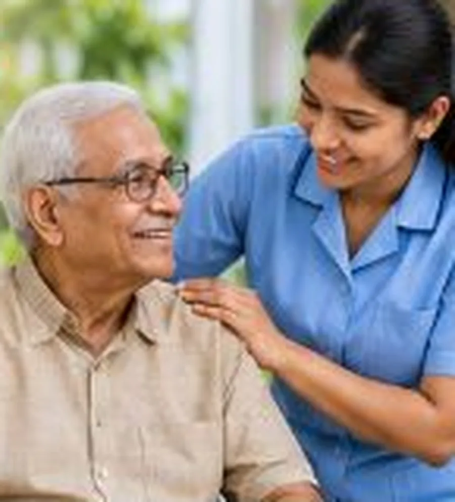 Caregiver with a senior citizen